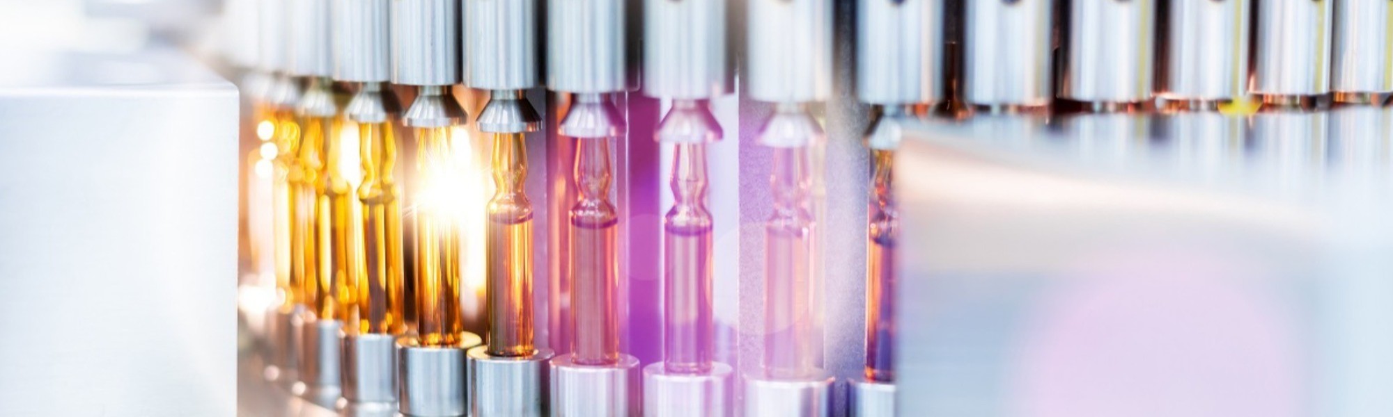 Biopharma image of vials at a production site